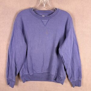 Uniqlo Crewneck Sweatshirt Men's Medium Purple Reverse Weave Pullover VTG Style